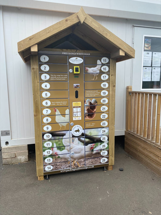 HAVE YOU SEEN OUR EGG VENDING MACHINES?