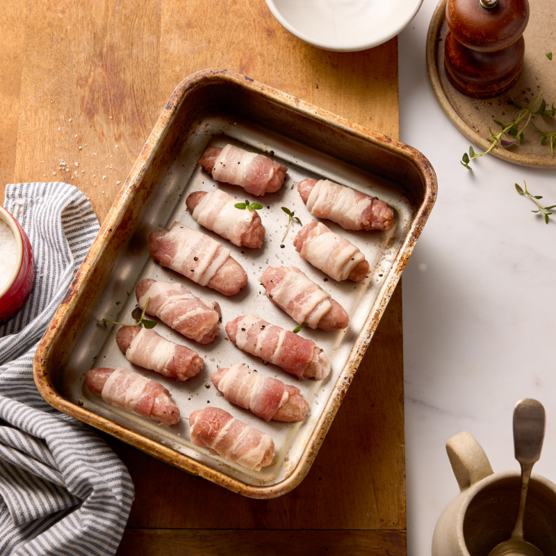 Packington Free Range Christmas Cockerel Pigs In Blankets Uncooked