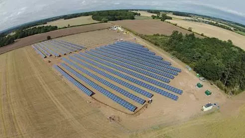 Solar panels at Packington Free Range